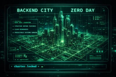 Backend City: Zero Day — The Roadmap, the Rules, and the Foundation